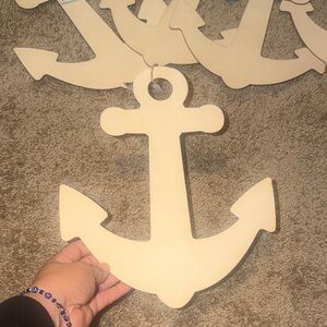 Nautical Anchor Wall Decor in Cream